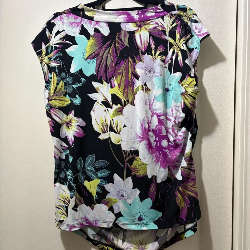 Floral Cowl Neck Women's Top